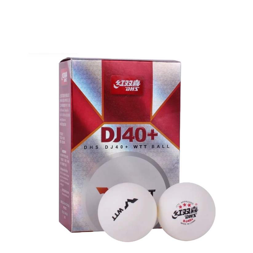 DHS DJ40+ WTT white table tennis balls 6 pack