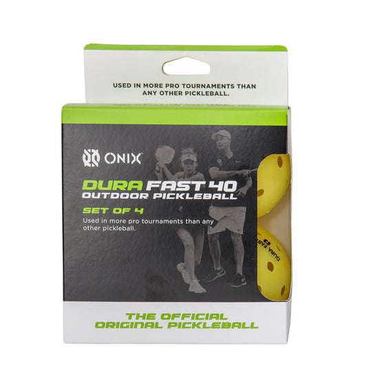 ONIX Dura Fast-40 Outdoor Pickleball - Set of 4 - USA Pickleball Approved