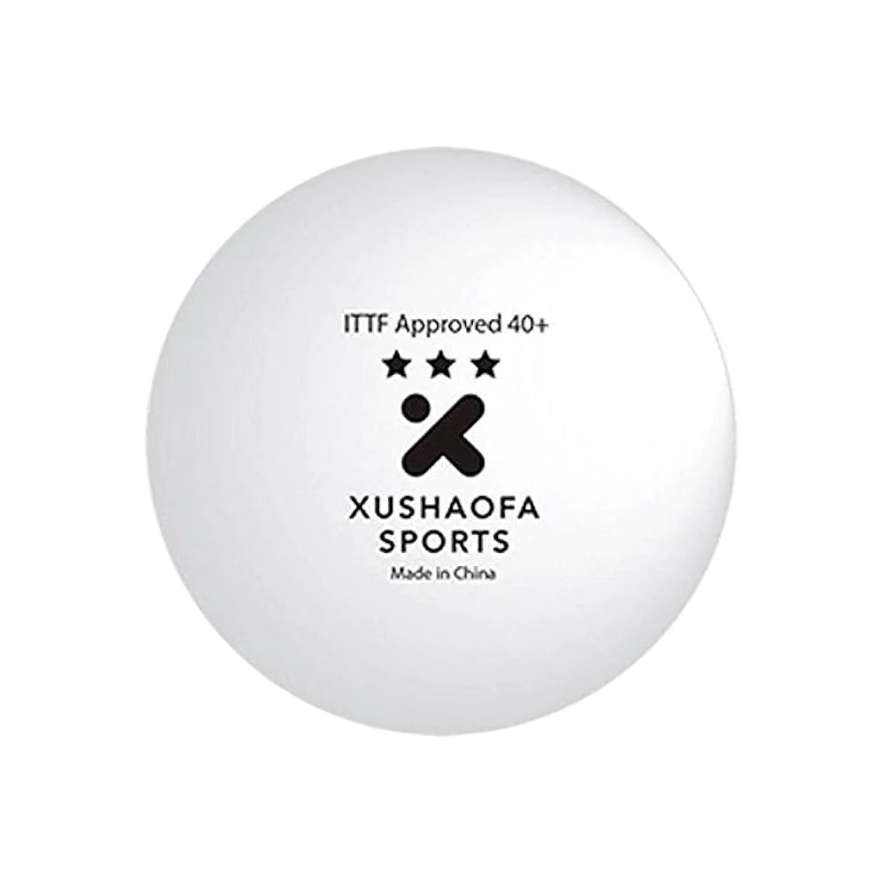 Xushaofa Sports 40+ 3 Stars Seamless Table Tennis Ball - 6 pcs [White]