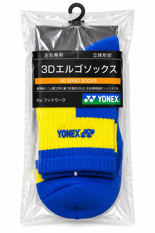 Yonex 3D Ergo Socks - 19022 [Red&Black/Yellow&Blue]