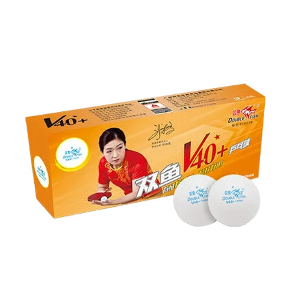 Double Fish V40+ 1 Star Table Tennis Ball - 10pcs [Orange/White]