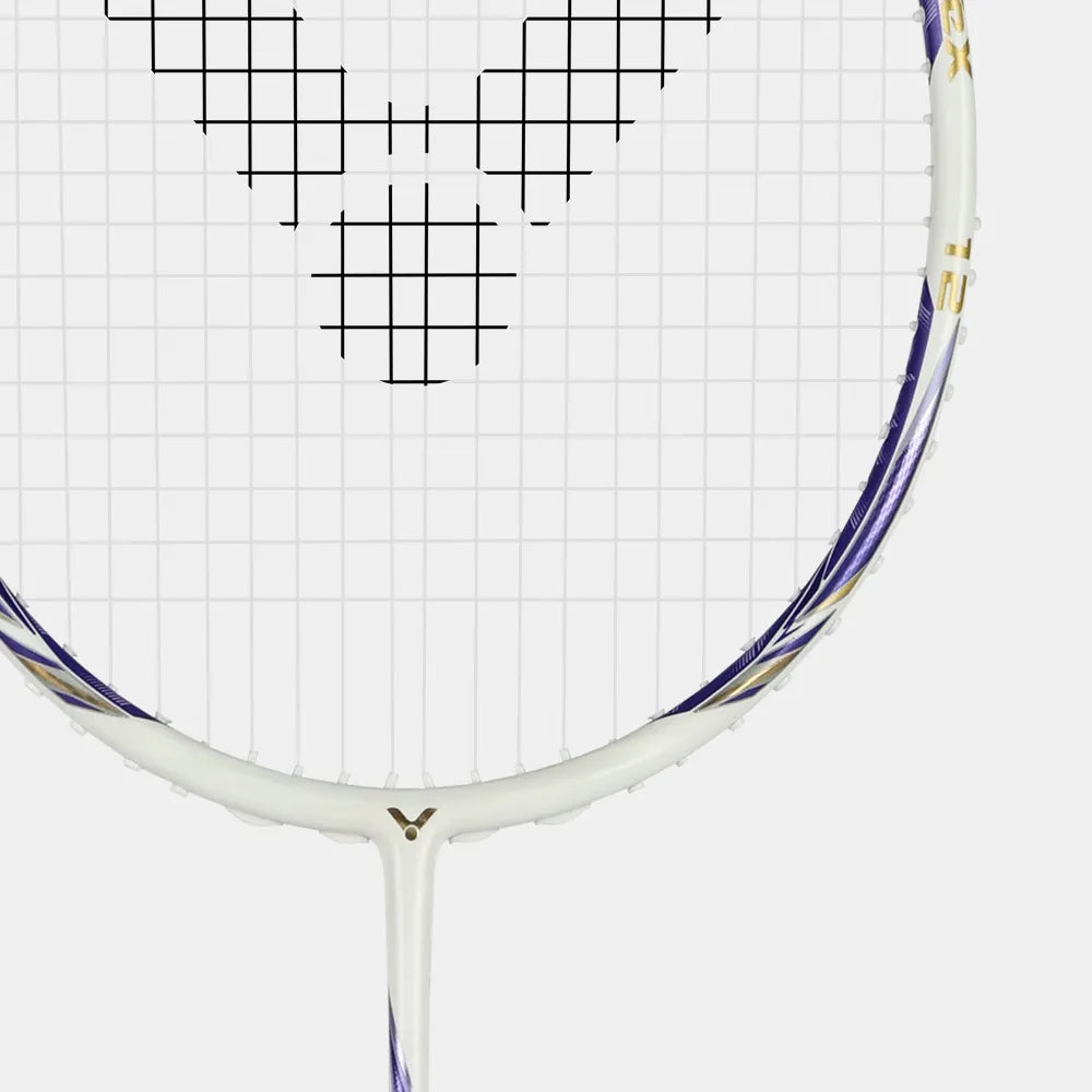 Victor DriveX 12 ZSW 2.0 Badminton Racquet [White/Violet Tulip] - Unstrung