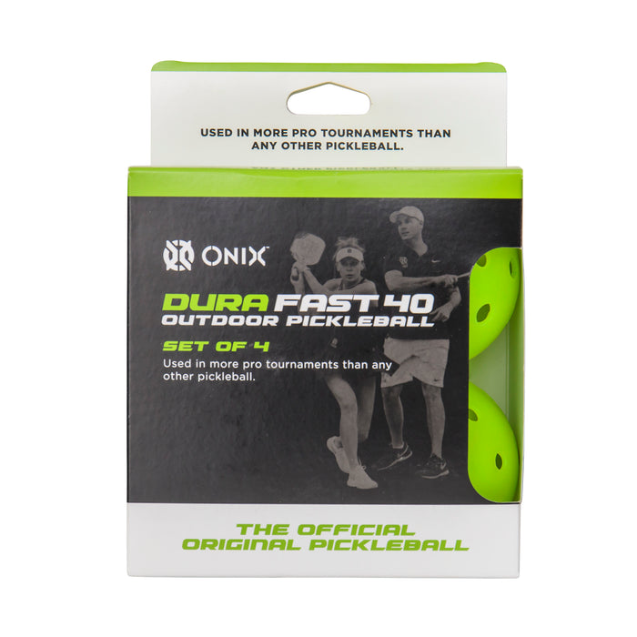 ONIX Dura Fast-40 Outdoor Pickleball - Set of 4 - USA Pickleball Approved