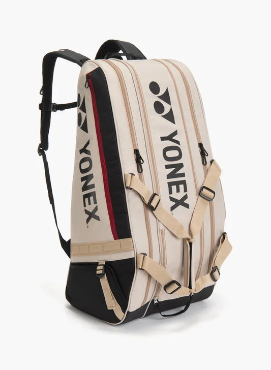 Yonex BAG72629 Gearlogic Racquet Bag - 9pcs [Beige/Black]