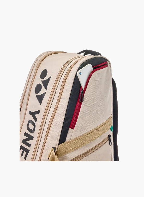 Yonex BAG72629 Gearlogic Racquet Bag - 9pcs [Beige/Black]