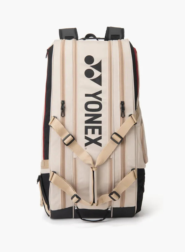 Yonex BAG72629 Gearlogic Racquet Bag - 9pcs [Beige/Black]