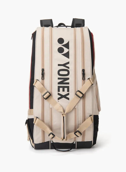 Yonex BAG72629 Gearlogic Racquet Bag - 9pcs [Beige/Black]