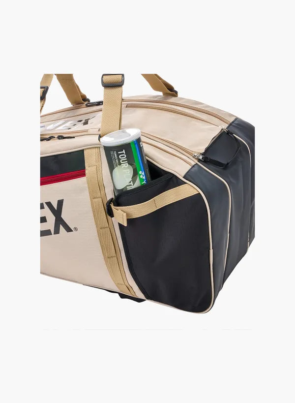 Yonex BAG72629 Gearlogic Racquet Bag - 9pcs [Beige/Black]