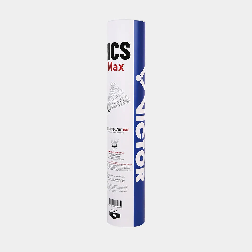 VICTOR New Carbonsonic Max synthetic shuttlecocks, 12-piece tube